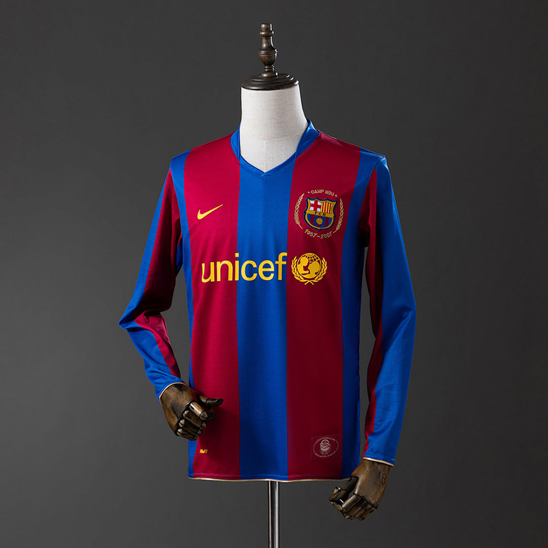 Camiseta FC Barcelona Local Manga Larga 07/08 Adultos