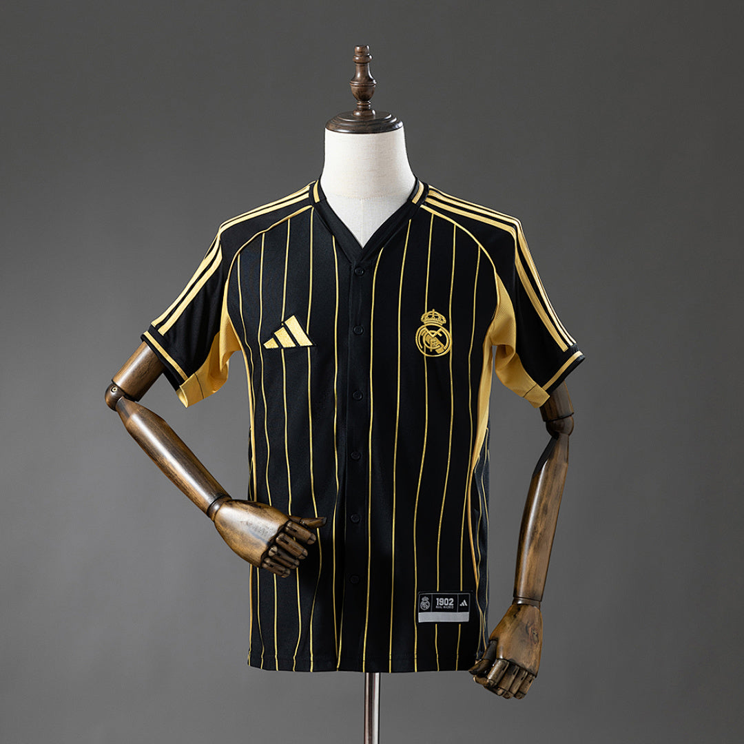 Camiseta Baseball Real Madrid Negro 25/26 Adultos
