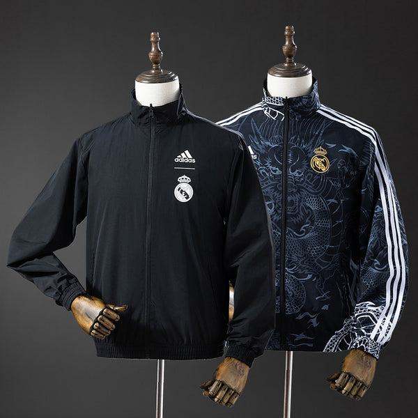 Cortavientos Reversible Real Madrid Negro - Black Dragon Adultos