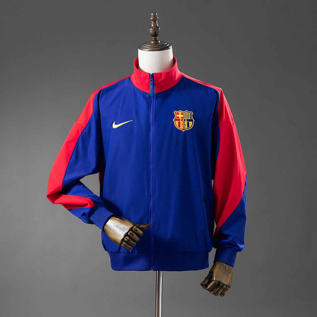 Cortavientos FC Barcelona Azul - Rojo Adultos