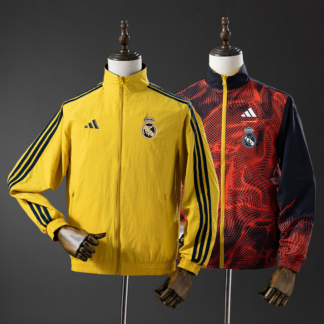 Cortavientos Reversible Real Madrid Amarillo - Rojo Adultos