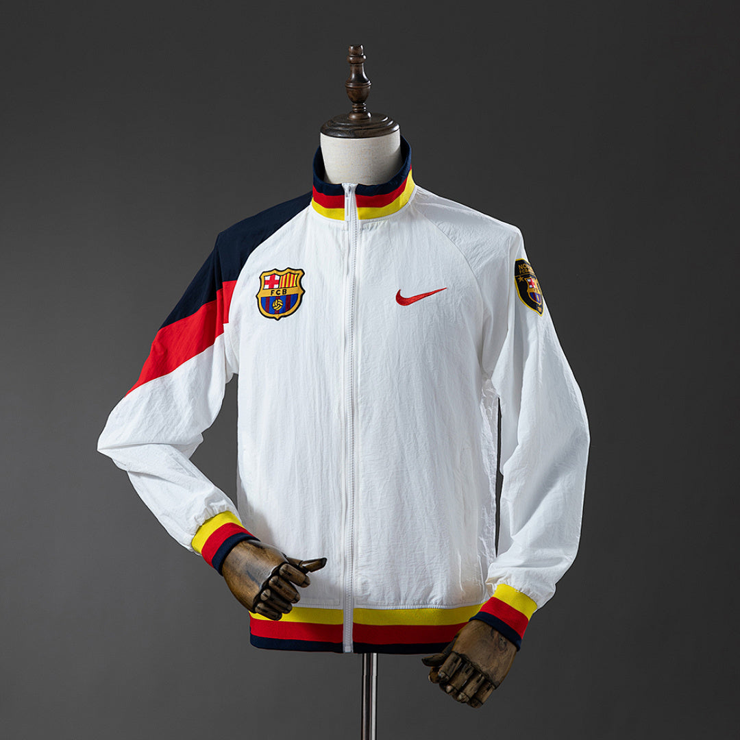Cortavientos FC Barcelona Blanco Adultos