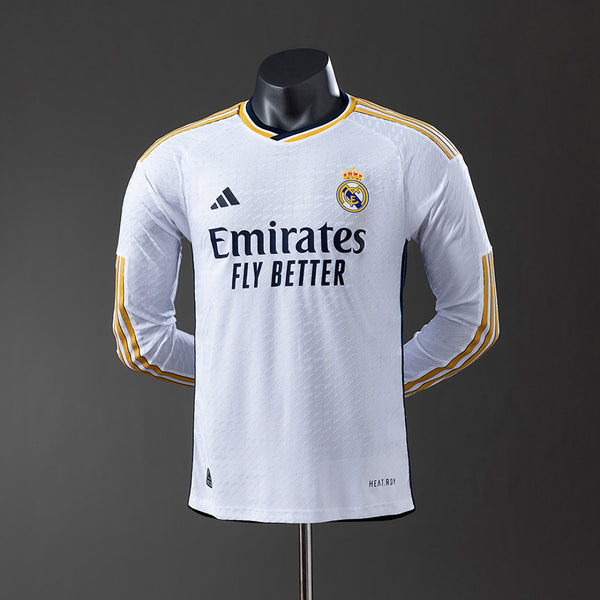 Camiseta Real Madrid Local Manga Larga 23/24 Adultos [PLAYER VERSION]