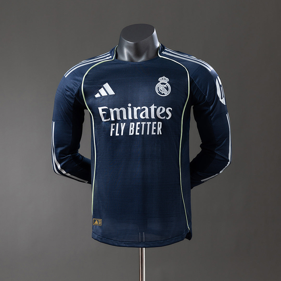 Camiseta Real Madrid Visitante Manga Larga 25/26 Adultos [PLAYER VERSION]