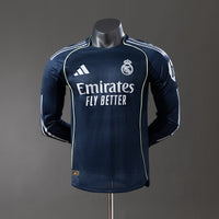 Camiseta Real Madrid Visitante Manga Larga 25/26 Adultos [PLAYER VERSION]