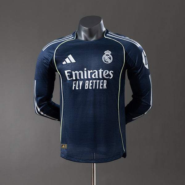 Camiseta Real Madrid Visitante Manga Larga 25/26 Adultos [PLAYER VERSION]