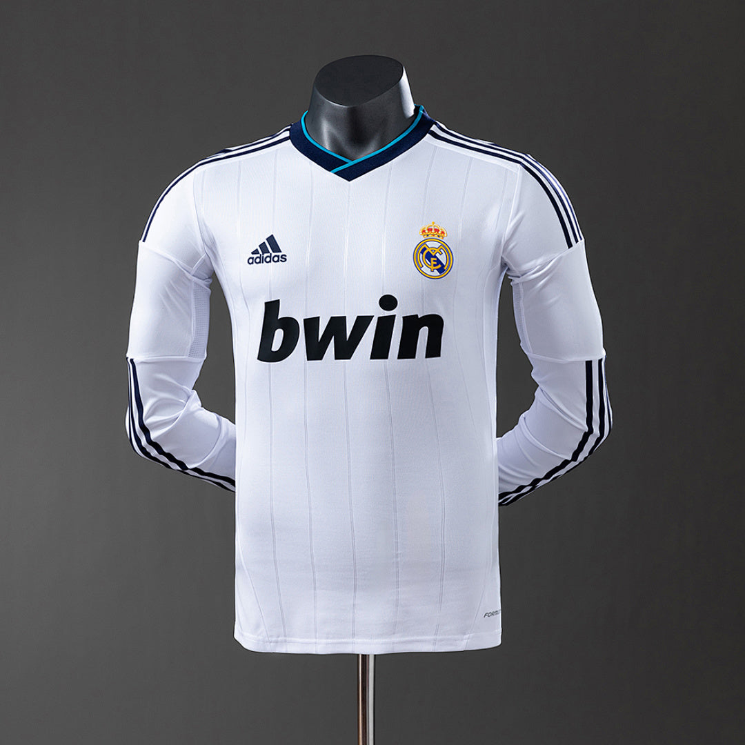 Camiseta Real Madrid Local Manga Larga 12/13 Adultos [PLAYER VERSION]