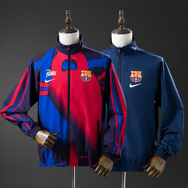 Cortavientos FC Barcelona Reversible Azul - Rojo Adultos