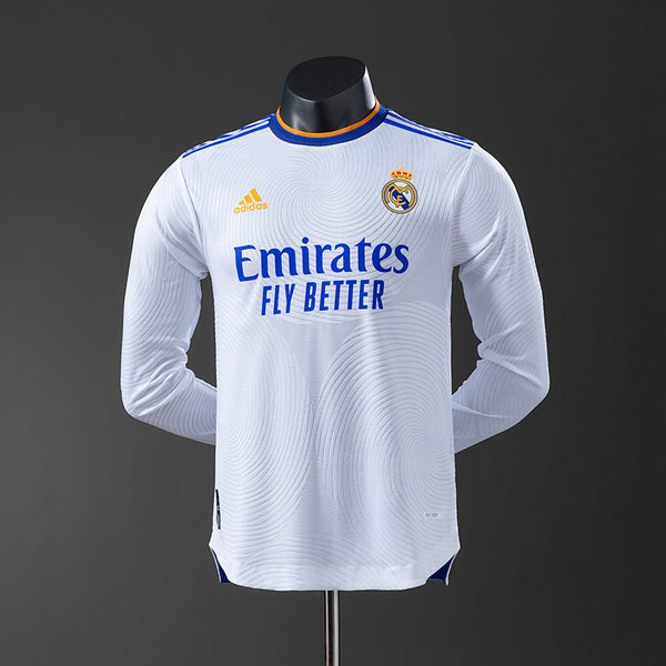 Camiseta Real Madrid Local Manga Larga 21/22 Adultos [PLAYER VERSION]