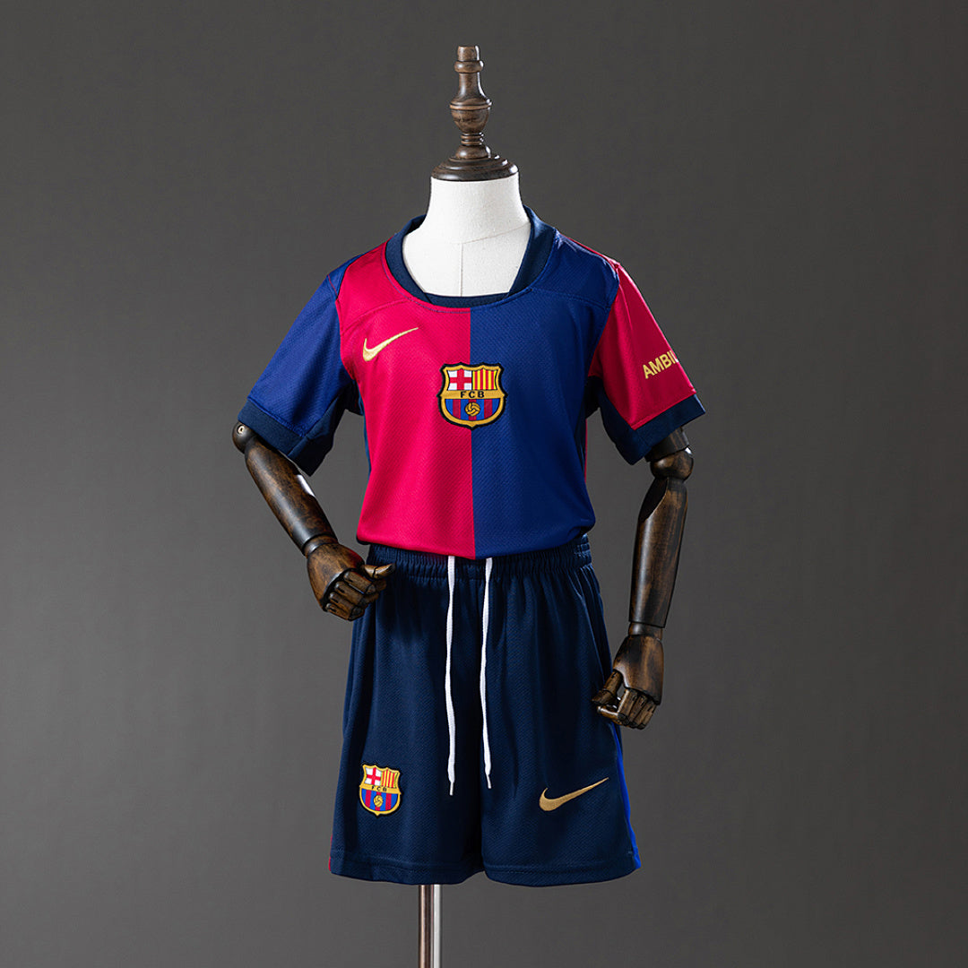Camiseta + Short FC Barcelona Local 24/25 Niños