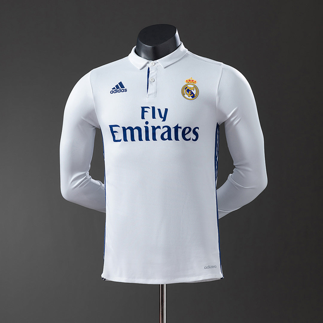 Camiseta Real Madrid Local Manga Larga 16/17 Adultos [PLAYER VERSION]