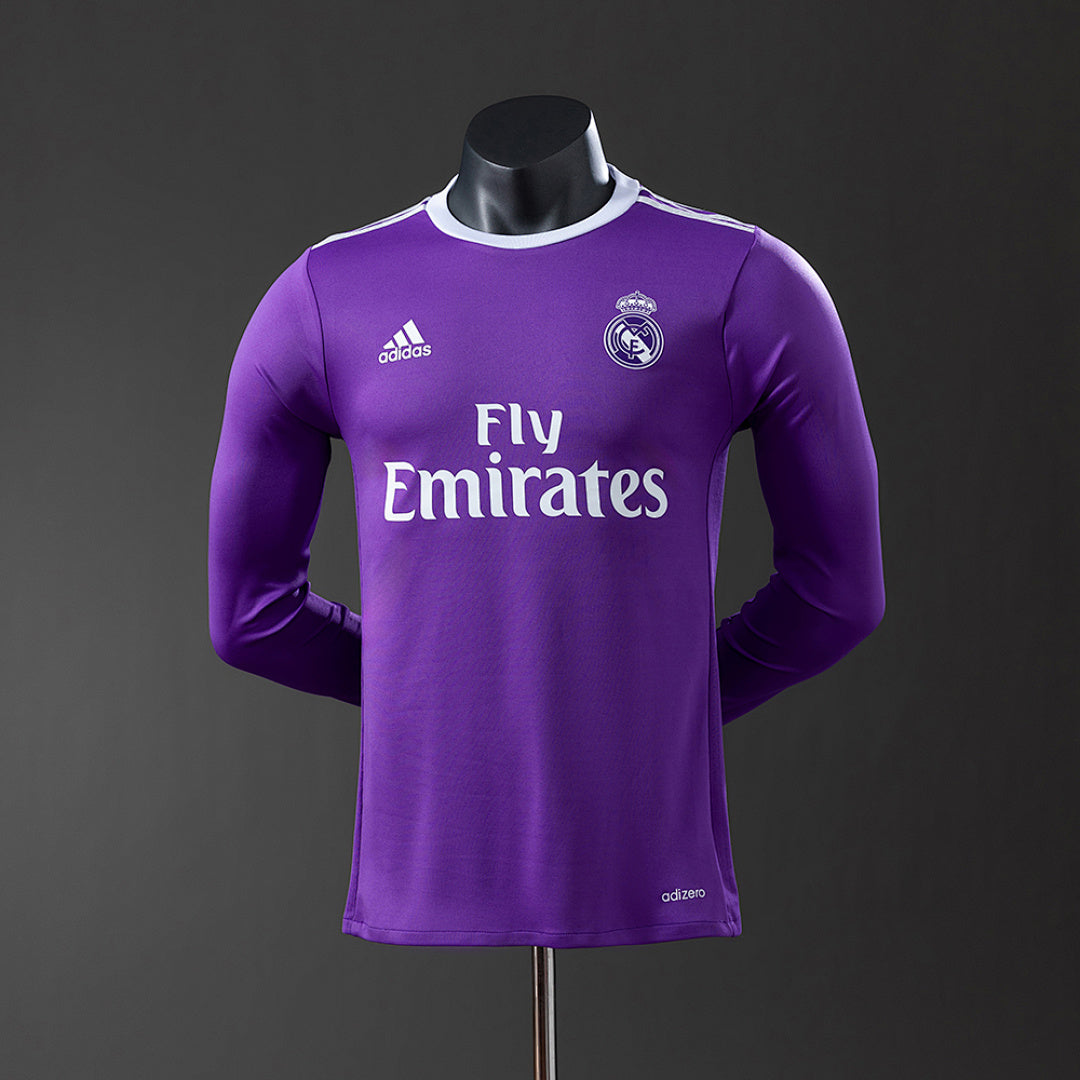 Camiseta Real Madrid Visitante Manga Larga 16/17 Adultos [PLAYER VERSION]
