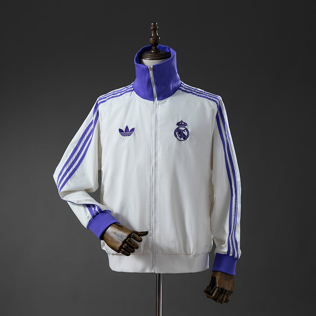 Cortavientos Real Madrid x Beckenbauer Miracle White - Magic Purple Adultos