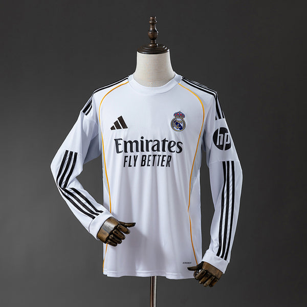 Camiseta Real Madrid Local Manga Larga 25/26 Adultos