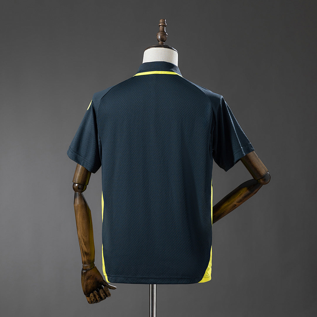Polo Real Madrid Gris Oscuro y Amarillo 25/26 Adultos