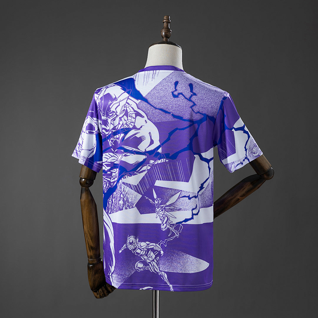 Camiseta Real Madrid Avengers Pre-Match Morado 25/26 Adultos