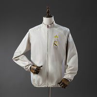 Cortavientos Reversible Real Madrid Beige - Rojo Adultos