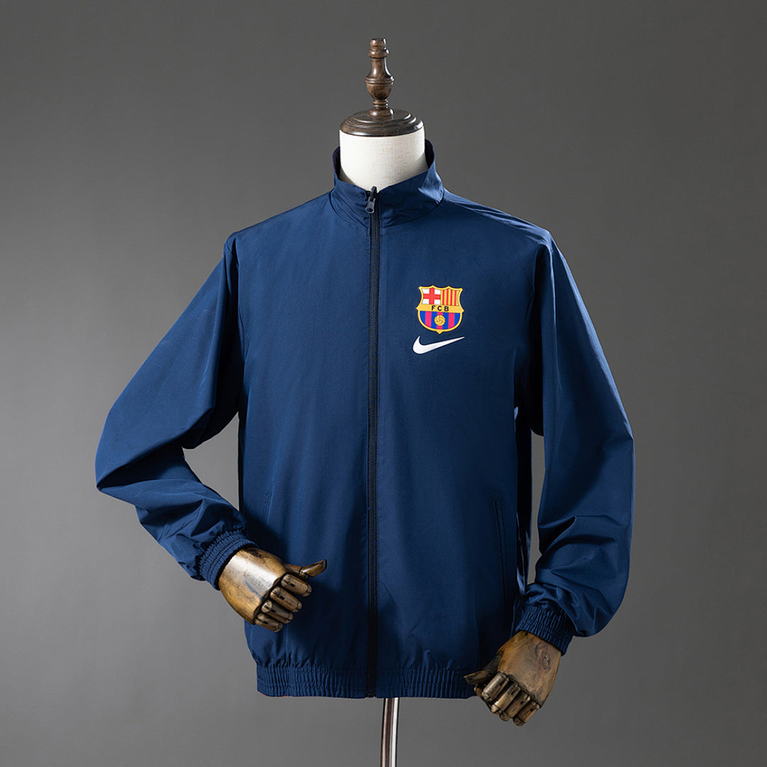 Cortavientos FC Barcelona Reversible Azul - Rojo Adultos
