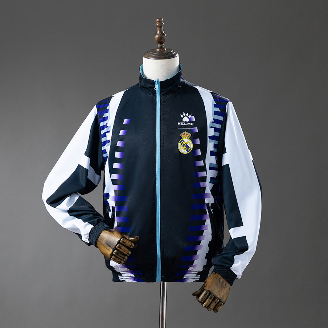 Cortavientos Reversible Real Madrid Azul Marino - Celeste Adultos