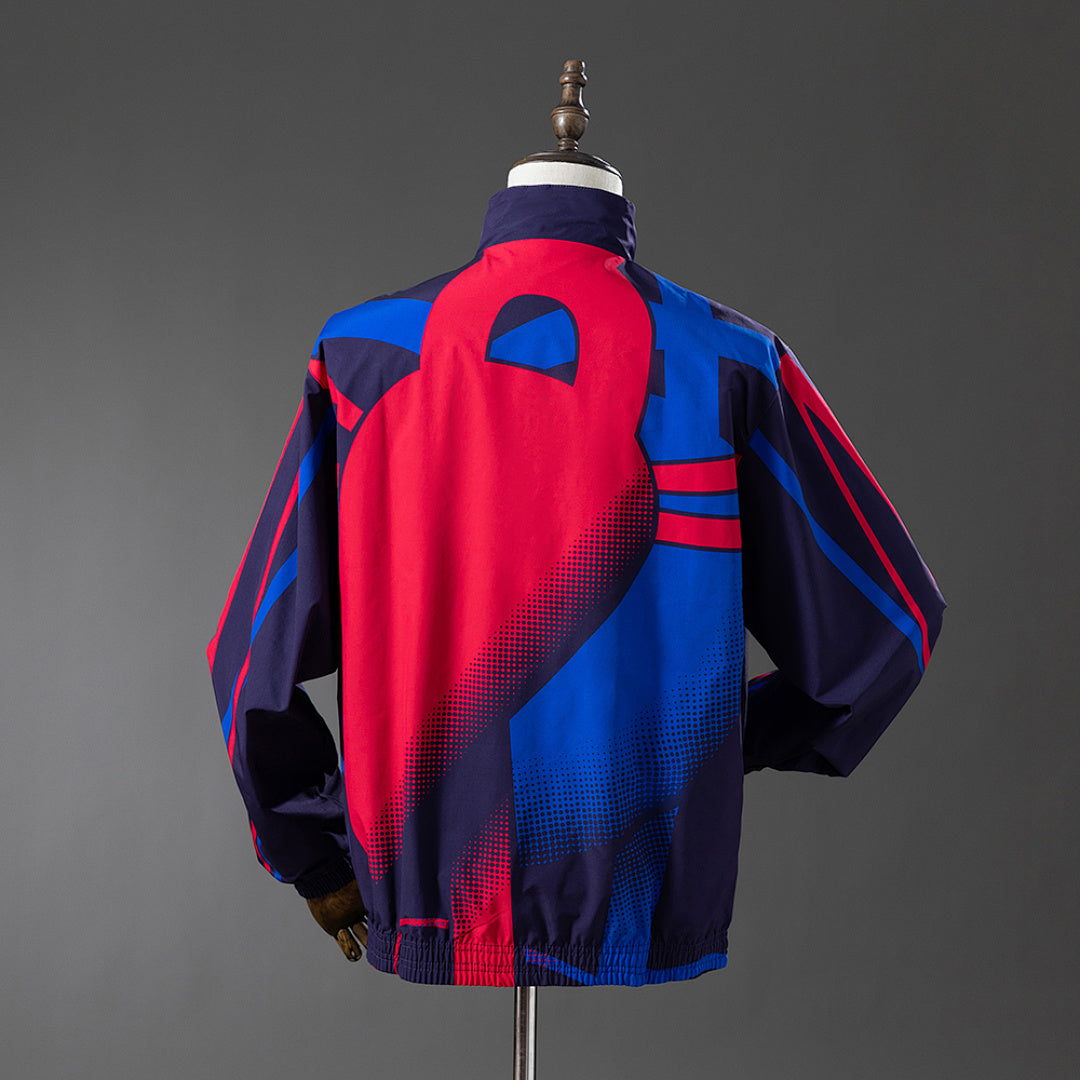 Cortavientos FC Barcelona Reversible Azul - Rojo Adultos
