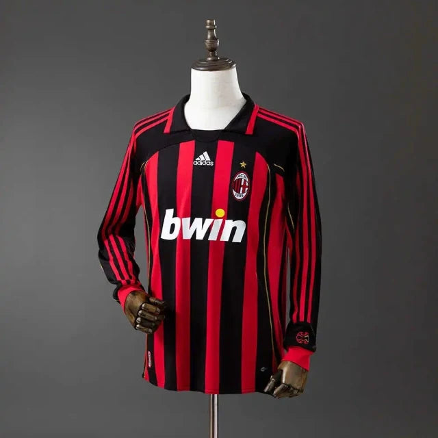 Camiseta AC Milan Local Manga Larga 2006/07 Adultos