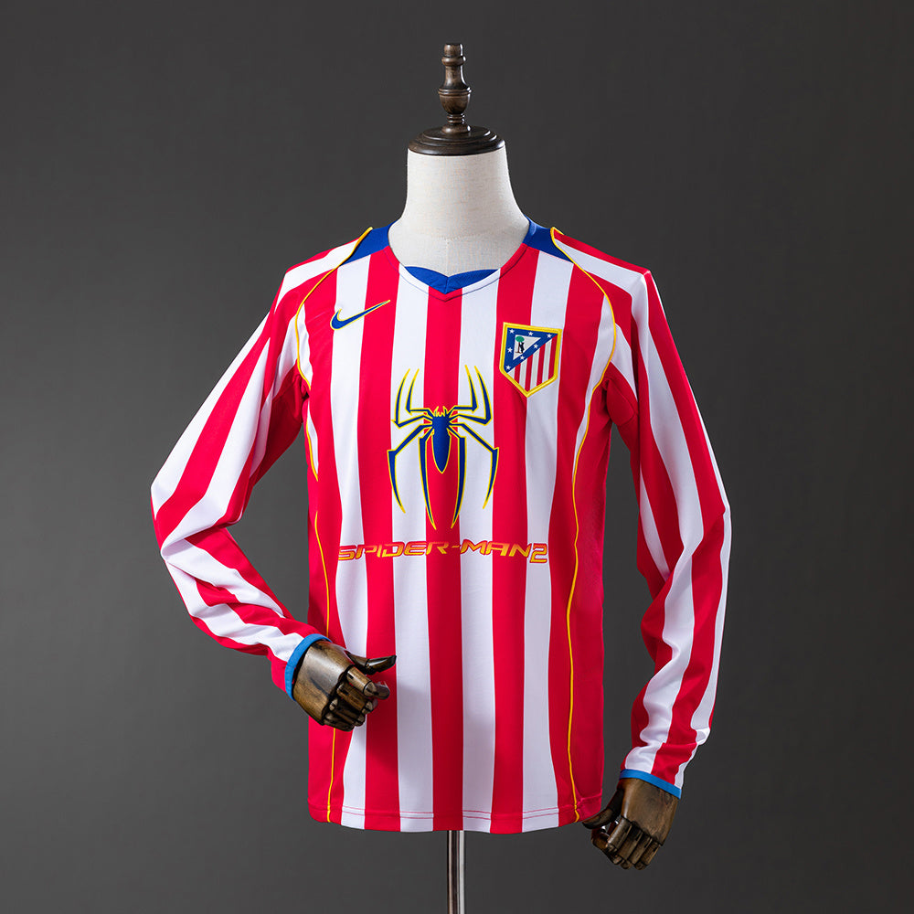 Camiseta Atlético de Madrid Local SpiderMan Manga Larga 2004/05 Adultos