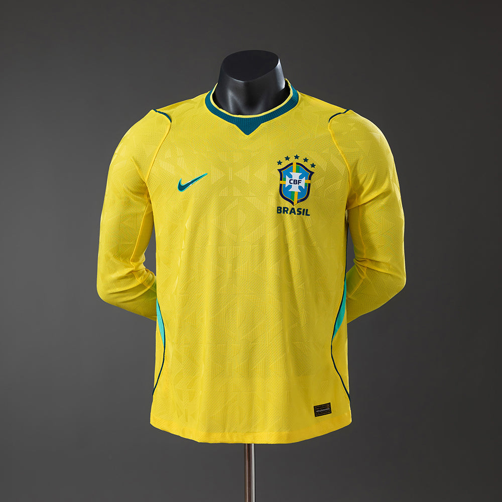 Camiseta Brasil Local 26/27 Adultos Manga Larga [PLAYER VERSION]