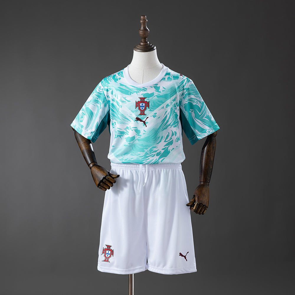 Camiseta + Short Portugal Visitante 26/27 Niños