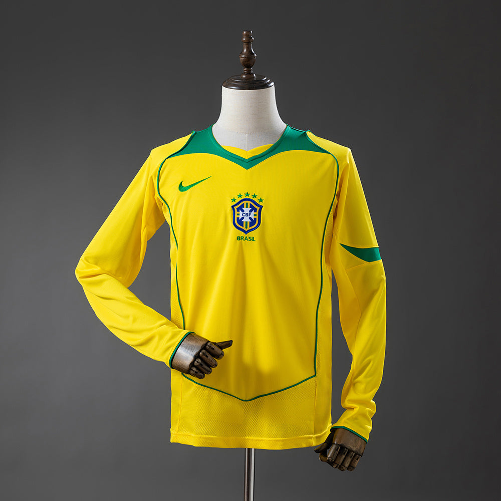 Camiseta Brasil Manga Larga 2004 Adultos
