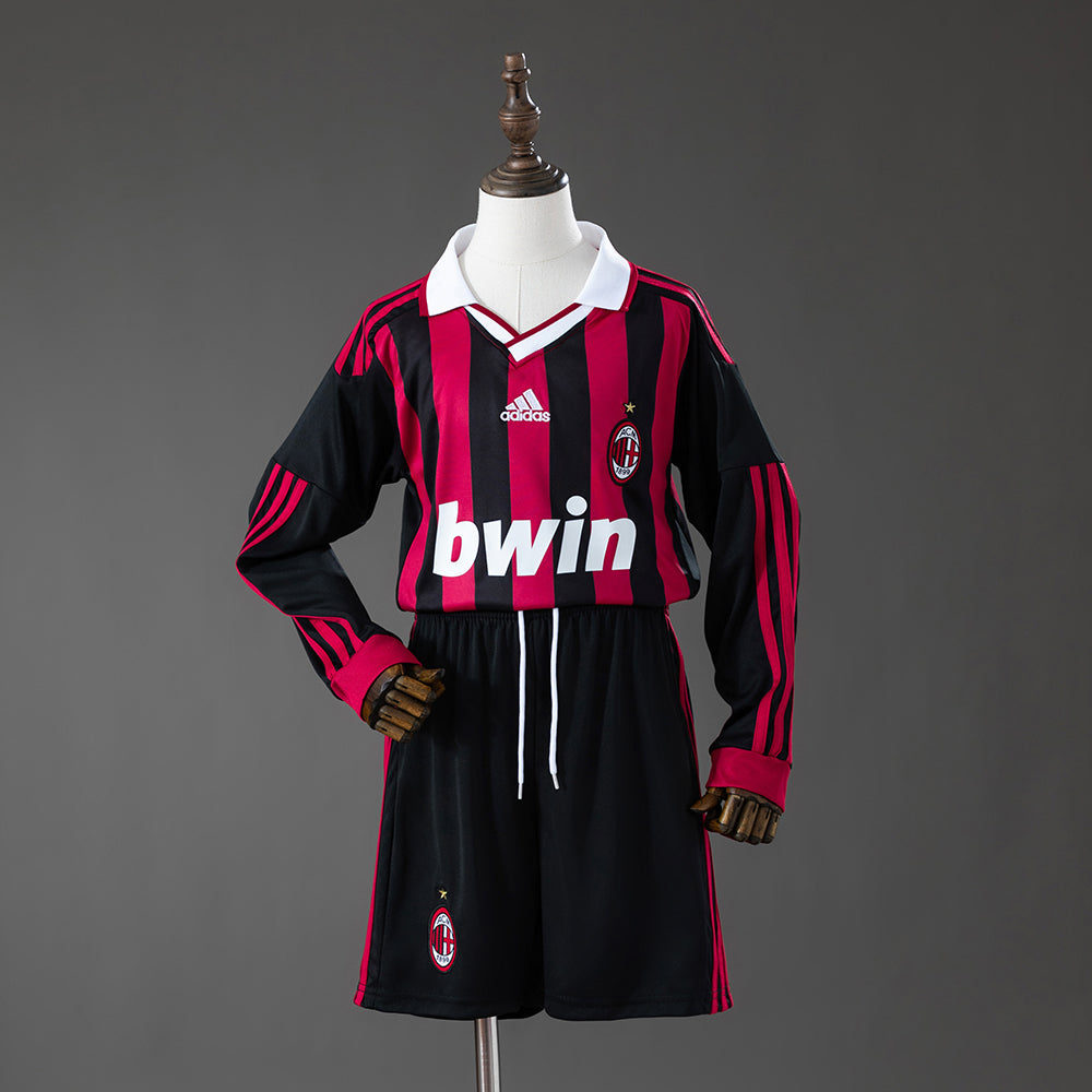 Camiseta + Short AC Milan Manga Larga 09/10 Niños