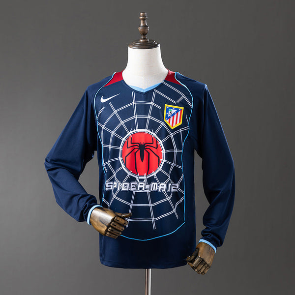 Camiseta Atlético de Madrid Visitante SpiderMan Manga Larga 2004/05 Adultos