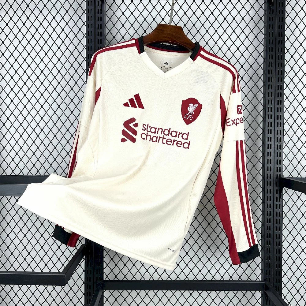 Camiseta Liverpool Visitante 25/26 Adultos Manga Larga