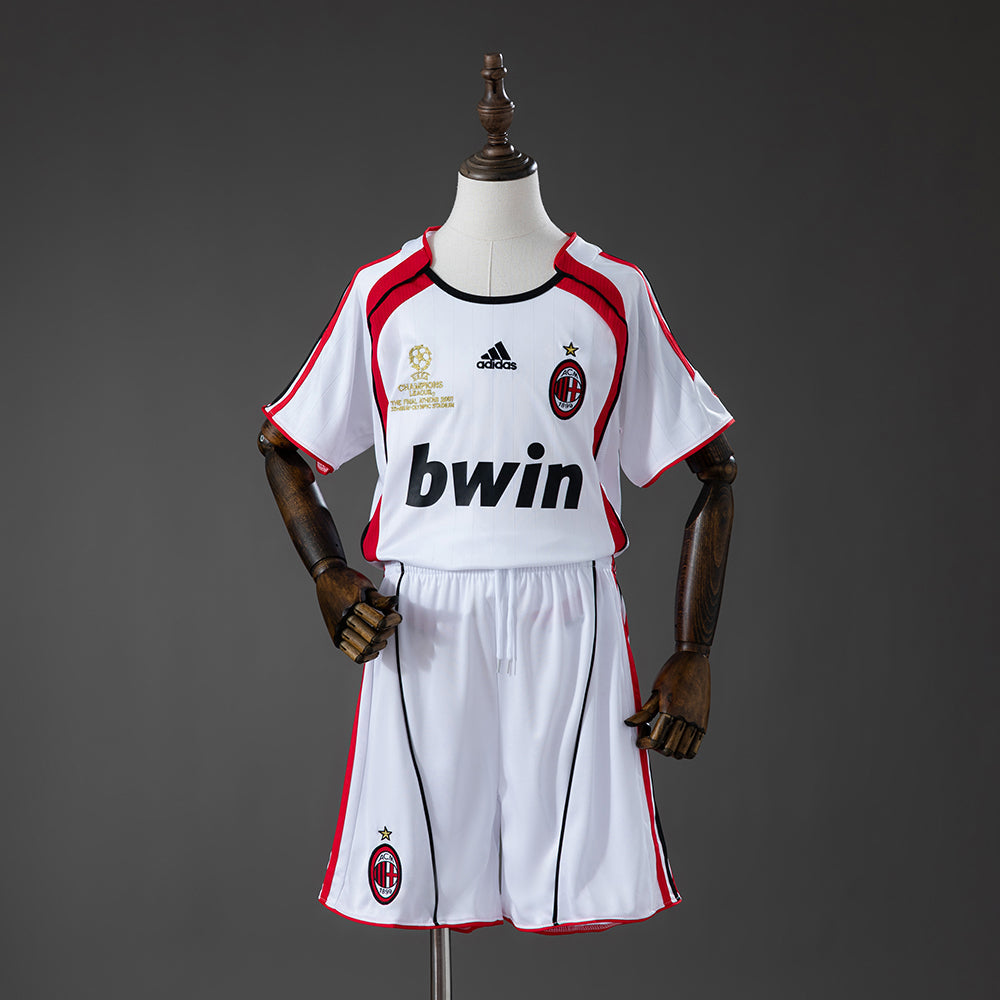 Camiseta + Short AC Milan Visitante Retro 06/07 Niños