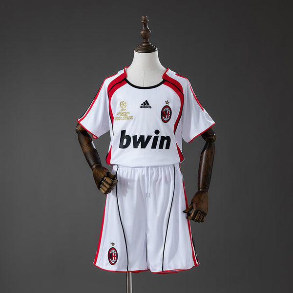 Camiseta + Short AC Milan Visitante Retro 06/07 Niños