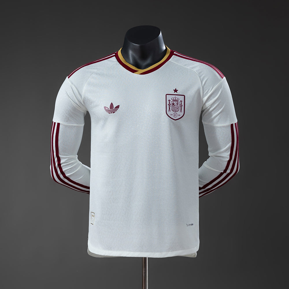 Camiseta España Visitante Manga Larga 26/27 Adultos [PLAYER VERSION]