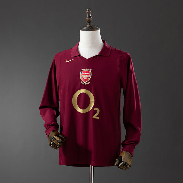Camiseta Arsenal Local Manga Larga 05/06 Adultos