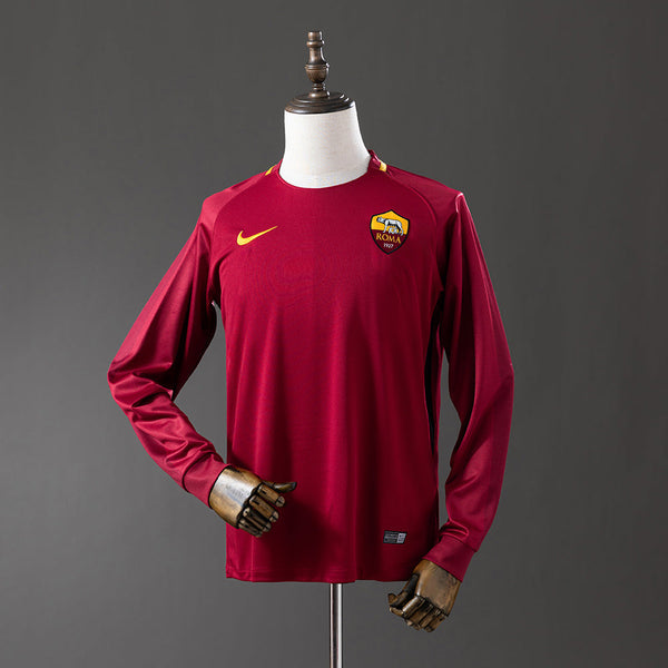Camiseta Roma Local Manga Larga 2017/18 Adultos