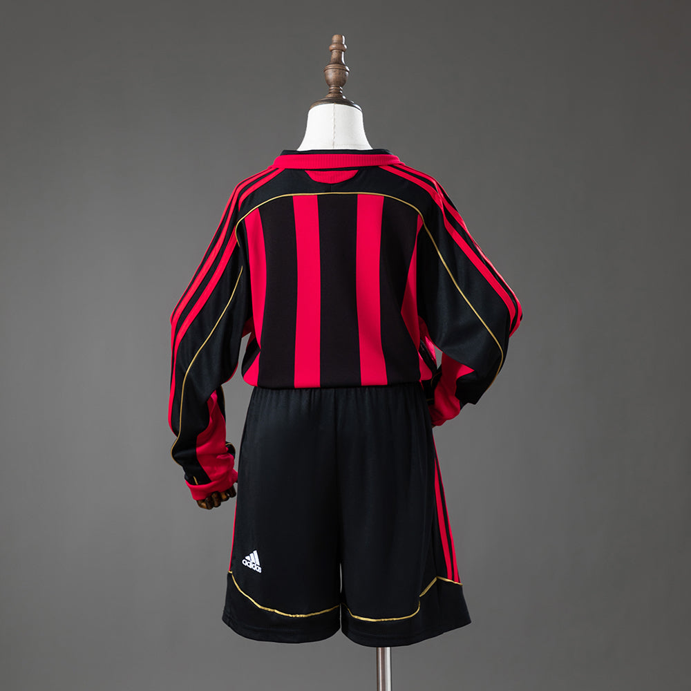 Camiseta + Short AC Milan Manga Larga 06/07 Niños