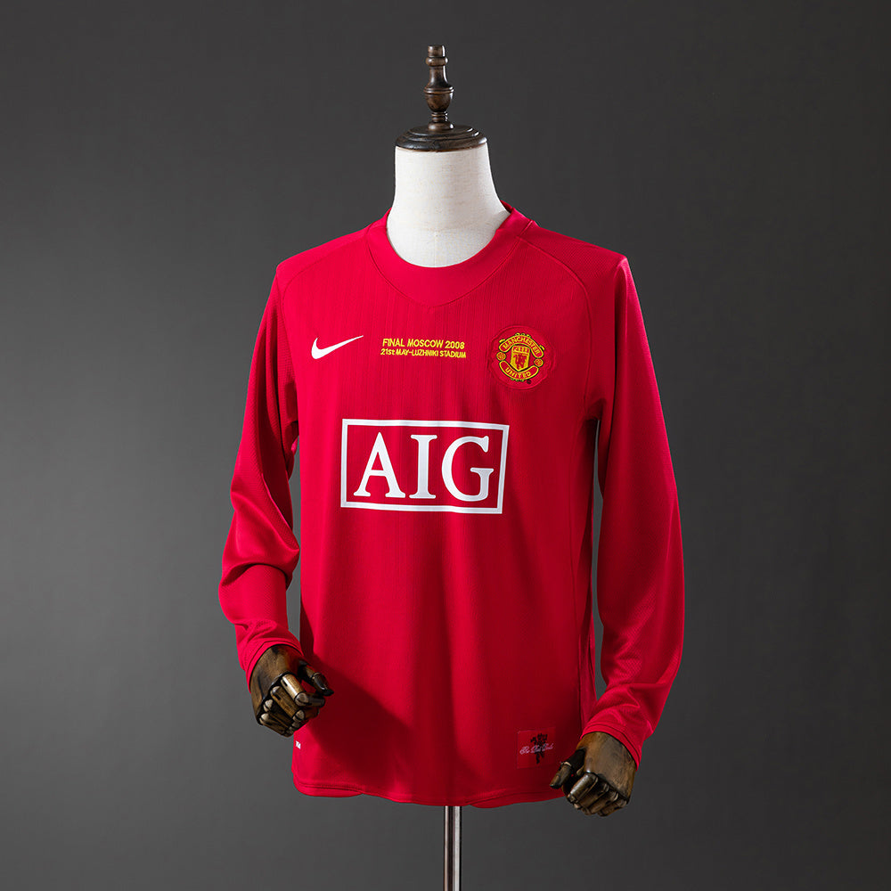 Camiseta Manchester United 07/08 Adultos Manga Larga