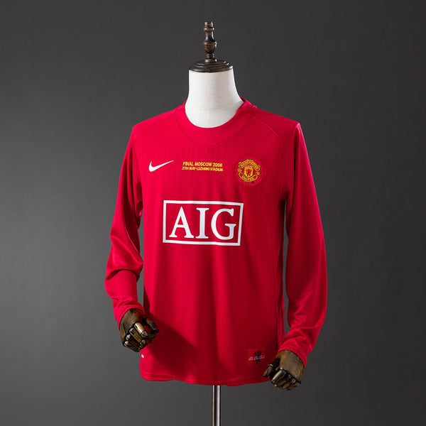 Camiseta Manchester United 07/08 Adultos Manga Larga