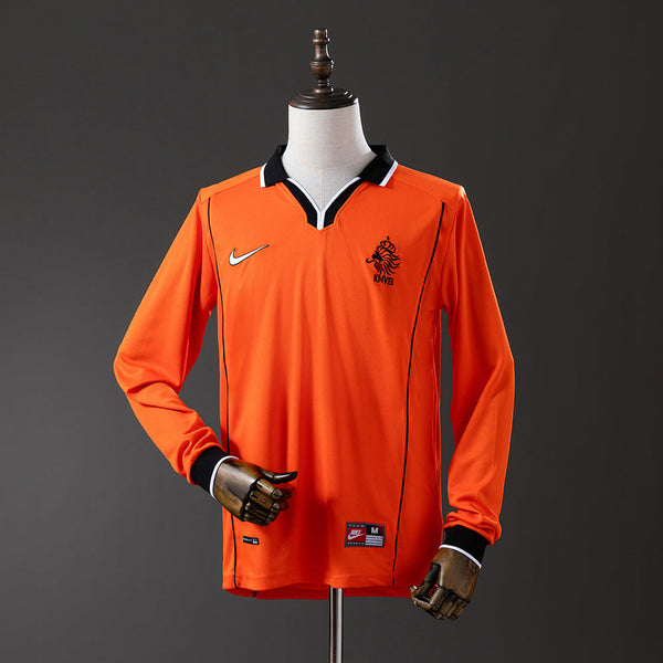 Camiseta Países Bajos Manga Larga 1998 Adultos