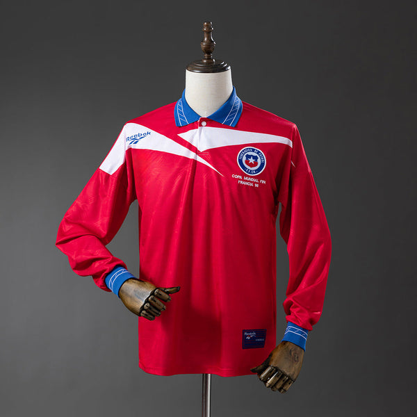 Camiseta Chile Local 1998 Adultos Manga Larga
