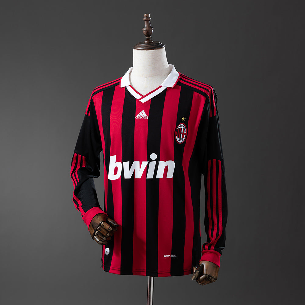 Camiseta AC Milan Local Manga Larga 2009/10 Adultos