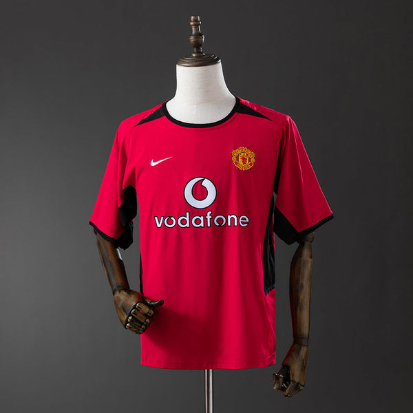 Camiseta Manchester United Local Manga Larga 2002/04 Adultos