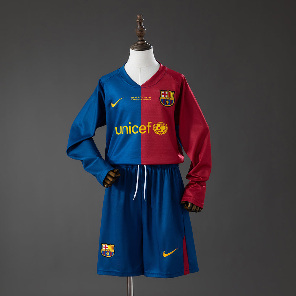 Camiseta + Short FC Barcelona Manga Larga 2008/09 Niños