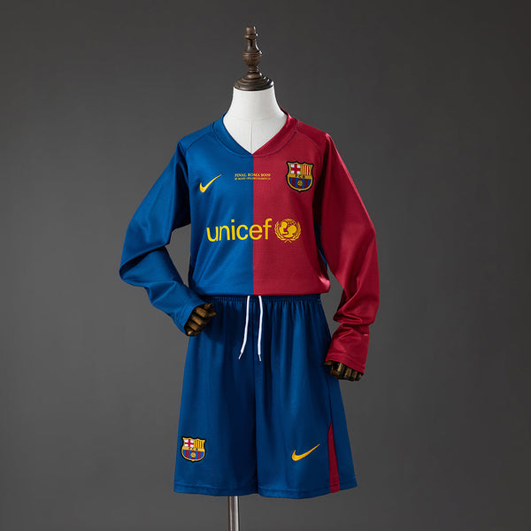 Camiseta + Short FC Barcelona Manga Larga 2008/09 Niños