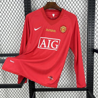 Camiseta Manchester United 07/08 Adultos Manga Larga