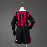 Camiseta + Short AC Milan Manga Larga 09/10 Niños