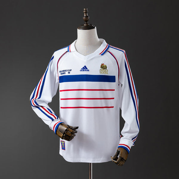 Camiseta Francia Visitante Manga Larga 1998 Adultos