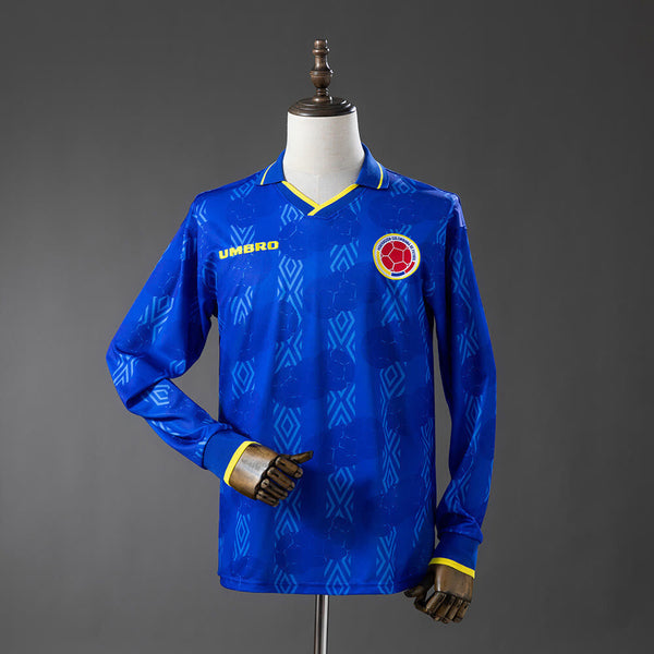 Camiseta Colombia Visitante Manga Larga 1994 Adultos